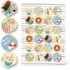 3 x 24 bunte Sticker Sommer Urlaub Reise Muscheln - 4 cm Produktbild-Vorschau 2