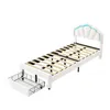INONEFT Kinderbett 90x200cm mit LED, Polsterbett mit Produktbild-Vorschau 5