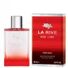 A bottle of La Rive Red Line Eau De Toilette and its packaging are displayed side-by-side against a white background. Anteprima dell’immagine prodotto