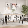 vidaXL Esstisch Y-Gestell 140x80x75,5 cm Massivholz Kiefer Produktbild-Vorschau 3