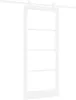 Desgin Schiebetür mit Zubehör-Set Weiß 93x211 cm Massivholz Produktbild-Vorschau 2