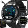 A collage of a smartwatch, its packaging, and a smartphone displaying a map. Podgląd zdjęcia produktu