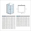 U-Duschkabine Falttür 80x195cm U-FORM Duschkabine Drehtür Produktbild-Vorschau 3