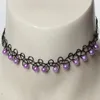 Tattoo Halsband mit Perlen Flieder Produktbild-Vorschau 1
