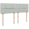 Boxspringbett mit Matratze Hellgrau 160x200 cm Samt Produktbild-Vorschau 5