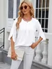 ASKSA Chemise Femme Manches 3/4 Plissées Col rond Voir les images du produit 2