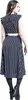 Voodoo Vixen Mittellanges Kleid Damen Stripe Wide Collar Produktbild-Vorschau 7