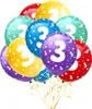 Oblique Unique Luftballon Set Zahl 3 für 3. Geburtstag Produktbild-Vorschau 1
