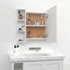 vidaXL Spiegelschrank mit LED Weiß 70x16,5x60 cm Produktbild-Vorschau 3