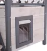 lionto Katzenhaus, Outdoor-Holzhaus mit überdachter Veranda Produktbild-Vorschau 4
