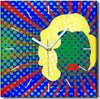 Coloray Uhr auf Leinwand 30x30 cm Wand Uhr Dekoration Produktbild-Vorschau 1