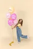 Luftballons Regenbogen Motiv 30cm Rosa / Orange 6er Set Produktbild-Vorschau 3