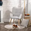 Meubles Cosy Skandinávske kreslo s podrúčkami zo šedej Náhľad obrázku produktu 3