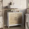 Meuble vasque simple Vicco Looma blanc/chêne 60x60cm avec 2 Voir les images du produit 3