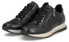 Rieker Damen Echtleder Sneaker schwarz, Damen:39 EU Produktbild-Vorschau 1