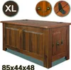 Coffre en bois massif 85x44x48 cm Malle de rangement Grand Voir les images du produit 5