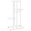 vidaXL Blumenständer 4-Etagen 43x22x76 cm Weiß Metall Produktbild-Vorschau 5