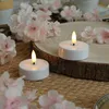LED Maxi Teelichter - flackernde 3D Flamme - Kunststoff - Timer - D: 5,8cm - weiß - 10er Set Produktbild-Vorschau