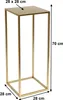 A gold metal plant stand with dimensions indicated by text overlays. Náhľad obrázku produktu