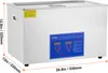A VEVOR ultrasonic cleaner with dimensions shown in inches and millimeters. Náhled obrázku produktu