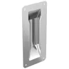 A silver recessed handle on a white background. Produktbild-Vorschau