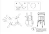 An assembly instruction diagram for a bar stool. Náhľad obrázku produktu
