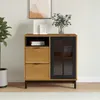 vidaXL Příborník s prosklenými dveřmi FLAM 80x40x80 cm z Náhled obrázku produktu 2