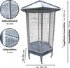 Sechseck-Voliere Villa Redondo · Großer Vogelkäfig für Produktbild-Vorschau 4