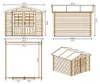 Abri de jardin en bois - 9m2 - 3x3m - Traité - Ep. 28mm - Voir les images du produit 3