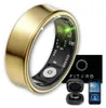 A smart ring and its accessories are displayed against a white background. Produktbild-Vorschau