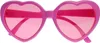 Lunettes de soleil coeur plastique 14x13x6cm rose Voir les images du produit 3