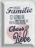 vianmo Blechschild 40x30 cm Unsere Familie Chaos Liebe Herz Produktbild-Vorschau 1