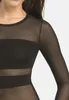 Body Teyli a maniche lunghe in rete per donna Stripy Female Anteprima dell’immagine prodotto 3
