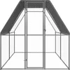 An empty outdoor chicken coop made of galvanized steel. Náhľad obrázku produktu