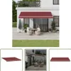 The Living Store Markise Automatisch mit LED Weinrot Produktbild-Vorschau 1
