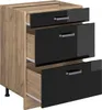 Küchenunterschrank Vicco R-Line Schwarz Hochglanz 60 cm mit Produktbild-Vorschau 5