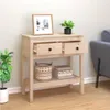 vidaXL Konzolový stolík 75x35x75 cm z masívneho dreva Náhľad obrázku produktu 3