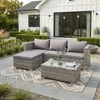 SVITA QUEENS Gartenlounge 5-teilig Polyrattan Lounge Set Produktbild-Vorschau 2