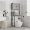 vidaXL Skriňa na práčku šedá Sonoma dub 68x48,5x194 cm Náhľad obrázku produktu 4