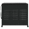 vidaXL Koš na prádlo s kolečky Black 66x35x60 cm Rattan Náhled obrázku produktu 3