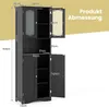 A black bathroom cabinet with dimensions indicated by measurement lines and text. Náhľad obrázku produktu