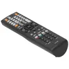 A black remote control is shown from a diagonal angle against a white background. Produktbild-Vorschau