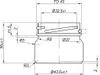 A technical drawing with dimensions of a jar lid and neck. Náhled obrázku produktu