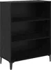 vidaXL Dressoir, zwart, eikenlook, 69,5 x 32,5 x 90 cm Productafbeelding-voorbeeld 2