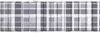 A long, rectangular cushion with a gray and white plaid pattern, lying flat against a white background. Produktbild-Vorschau