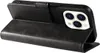 Etui Leder Buch Fall Na Iphone 16 Pro Max - Czarne Produktbild-Vorschau 4