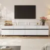 Merax TV skříňka 180x40x49 cm se 4 skříňkami a 8 kovovými Náhled obrázku produktu 1