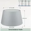 Wogati® Premium Lampenschirm E14/E27 Baumwolle |Grau / Produktbild-Vorschau 4
