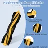 A marketing image showcasing a vacuum cleaner brush with descriptive text and close-up views of its features. Produktbild-Vorschau