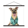 MuchoWow® Textilposter Hund - Brille - Hemd - Hipster 60x60 Produktbild-Vorschau 1